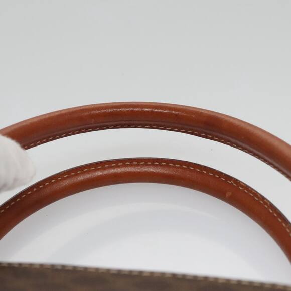 CELINE Macadam Canvas Hand Bag Pvc Leather Brown Gold - Picture 8 of 12